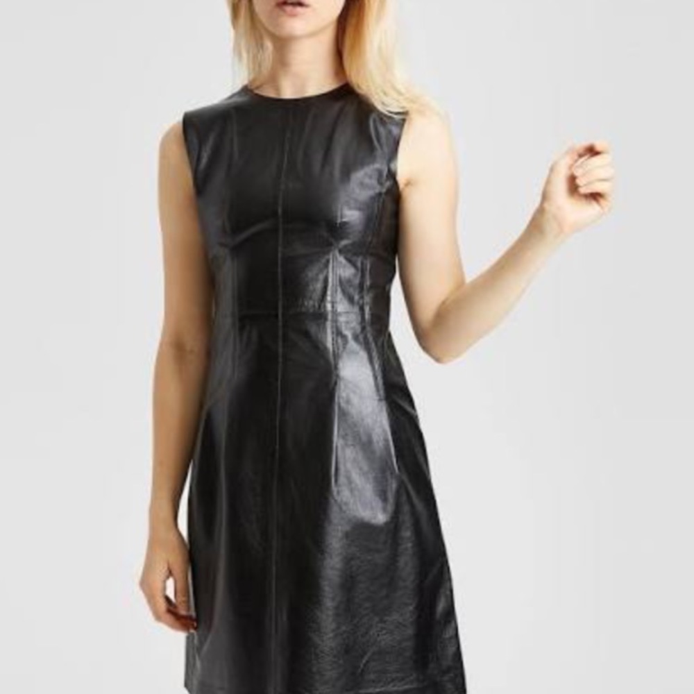 Never worn Black Leather dress!